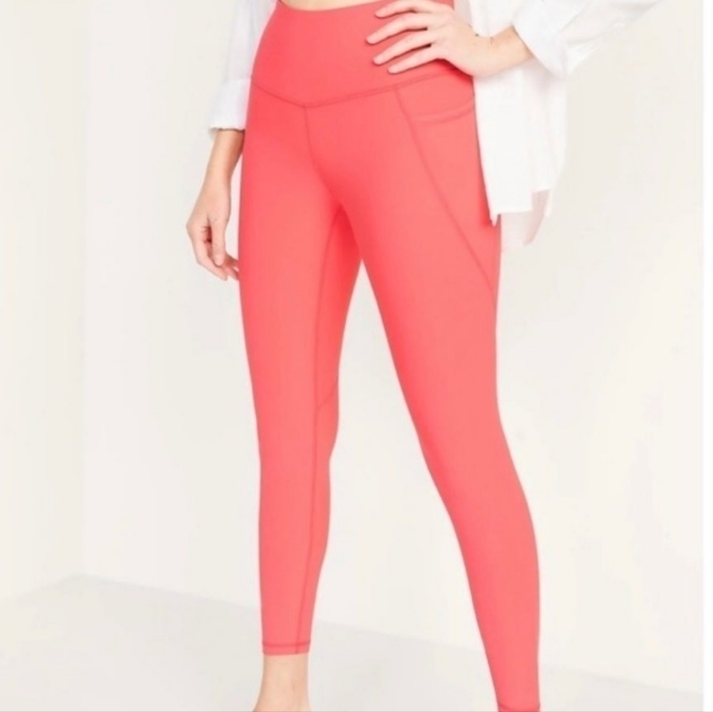 Old Navy High Rise PowerSoft 7/8 Leggings Coralux 3X